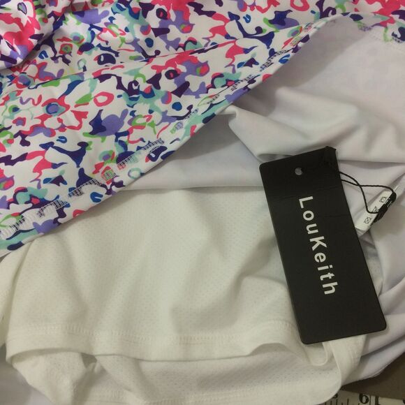 Lou Keith Floral Athletic Skort Size 2XL Built In Shorts Pocket Golf Tennis NWT - Picture 5 of 6